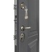 Дверь входная уличная Гранит Термо, цвет Горький шоколад, панель - Гранит цвет МДФ эмаль белая (16 мм)