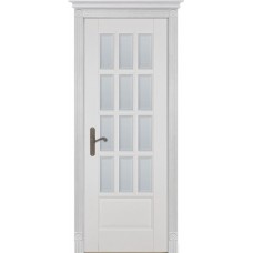 Дверь межкомнатная Грация эмаль белая остекленная