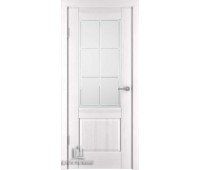 Дверь межкомнатная Баден 2 натуральный шпон эмаль белая (ral 9003)
