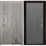 Дверь входная Nova, цвет дуб мелфорд грей софт, панель - trend цвет grigio (ral 7015)
