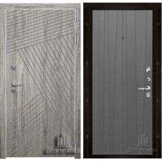 Дверь входная Nova, цвет дуб мелфорд грей софт, панель - trend цвет grigio (ral 7015)