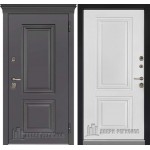 Дверь входная уличная Гранит Термо, цвет Горький шоколад, панель - Гранит цвет МДФ эмаль белая (16 мм)
