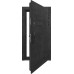 Дверь входная Флагман Доминион, цвет Бетон черный, панель - Флагман Доминион цвет Белый матовый МДФ 6 мм