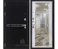 Дверь входная Президент S1Z, цвет графит с блестками антик, панель - президент s1z цвет сандал белый + зеркало maxi